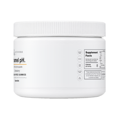 Enamel pH jar, angled view