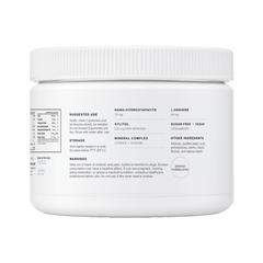 Enamel pH directions and warnings panel